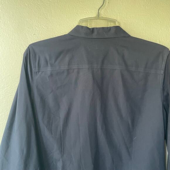 Talbots Navy Blue Wrinkle Free Buttondown Shirt no iron - Picture 6 of 9